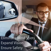 360DEGREE BLIND SPOT ROUND WIDE ANGLE ADJUSTABLE CONVEX REAR VIEW MIRROR - PACK OF 2