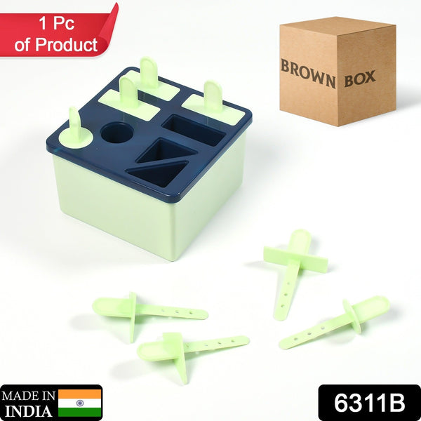 Brown kulfi mold with sicle sticks